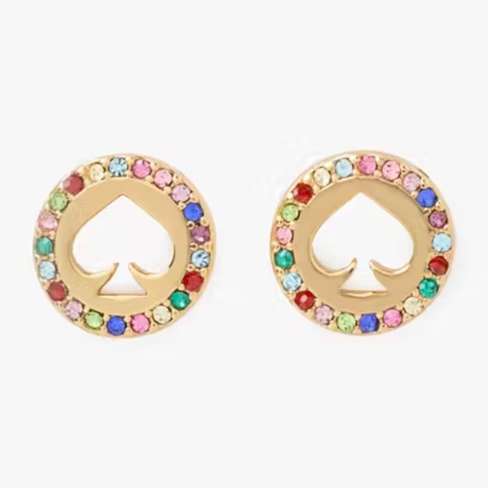 kate spade Spot The Spade Pave Halo Spade Studs/NWT